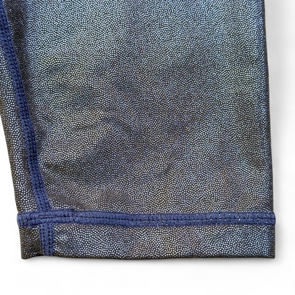 ZYIA ACTIVE Navy Blue Shimmer Twilight Luxe Leggings 24" Iridescent Womens 6-8 - Picture 8 of 15